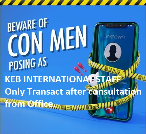 Be Aware of Con Men